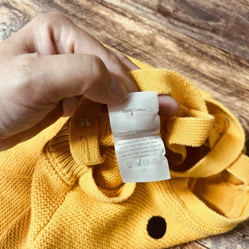 Hanna Andersson Knit Romper Unisex Baby 12-18m Chick Criss‎ Cross Spring